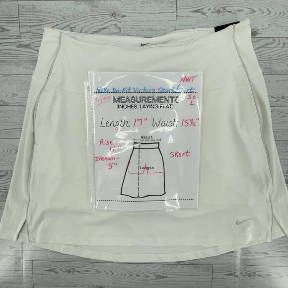 Nike Women's Dri-Fit Victory Skirt Skort, White, UPF 40+, NWT, Sz. L Pickleball - Picture 14 of 14